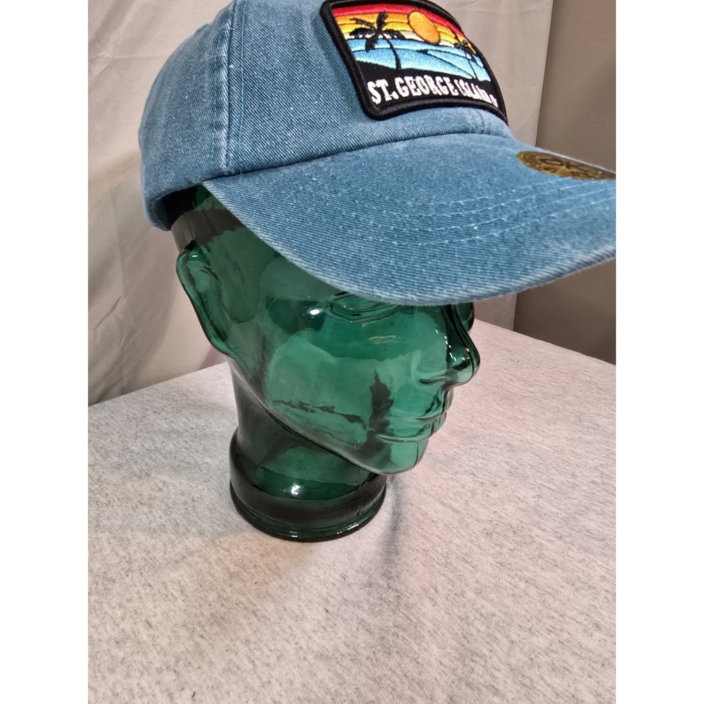 NEW blue ST. GEORGE ISLAND FLORIDA Hat Adjustable CAP Cotton